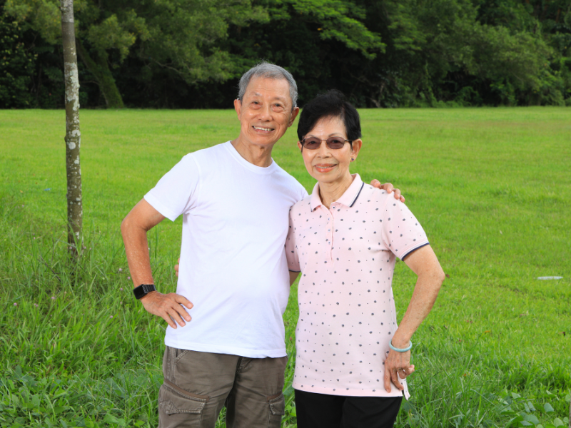 Mdm Chong and her husband